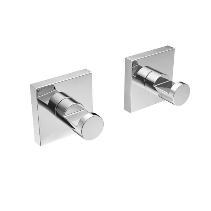 Coppia Appendiabiti a Parete Cromo in Acciaio Cromato e leghe metalliche Mod. Hotel Maison main product photo