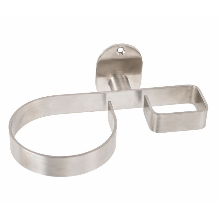 Porta Phon - Porta Piastra a Parete Acciaio Spazzolato in Acciaio Inox Aisi 304 Spazzolato Mod. Blizz main product photo