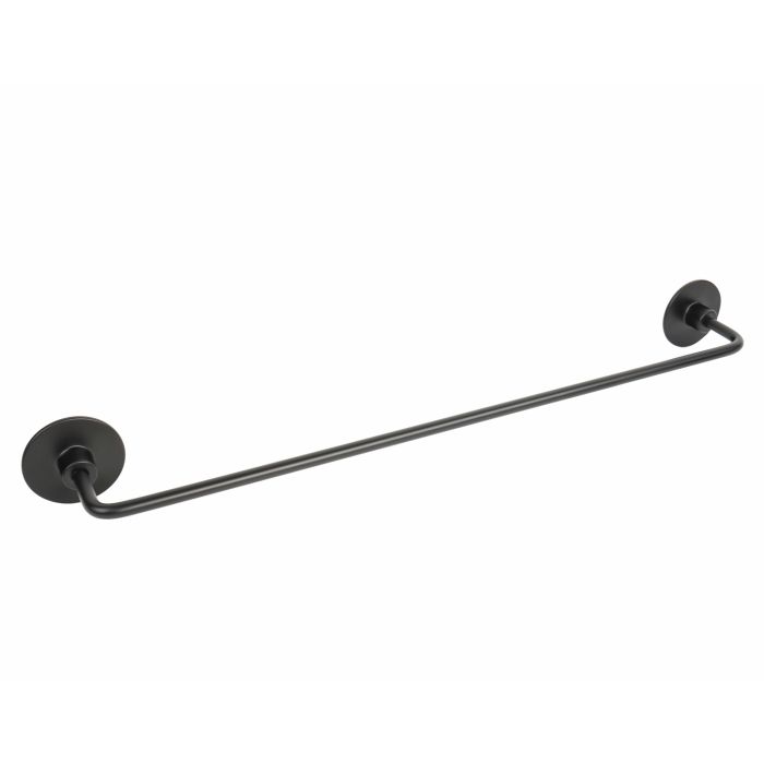 Porta Asciugamani 40 a Parete Nero Opaco in Acciaio Verniciato, leghe metalliche, SAN Mod. Wind Black main product photo