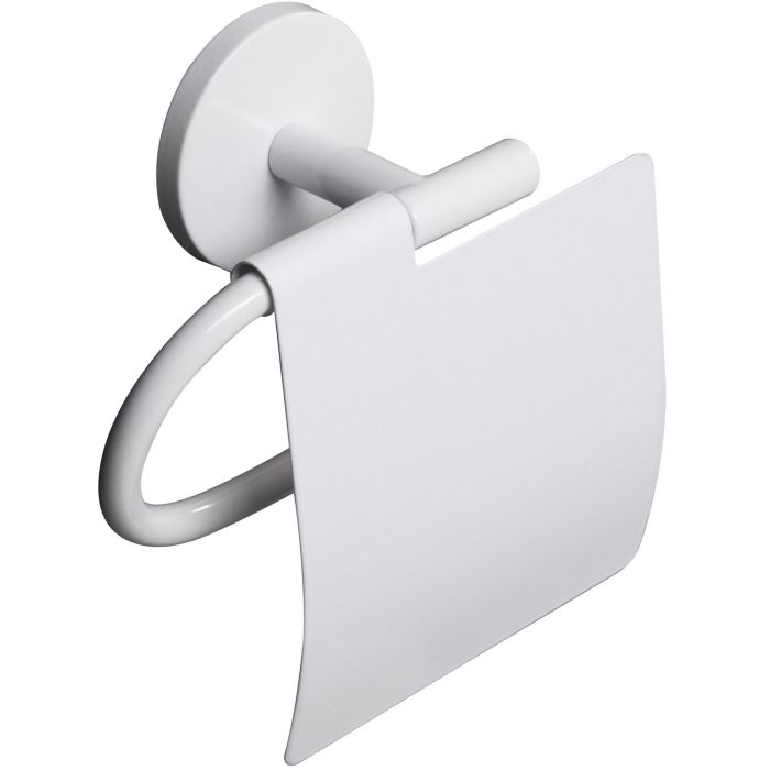 Porta Rotolo Chiuso a Parete Acciaio Verniciato Bianco in Acciaio Verniciato e leghe metalliche Mod. One Duo Bianca main product photo