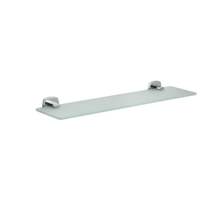 Mensola a Parete Cromo in Acciaio Cromato, Vetro satinato e leghe metalliche Mod. Q-Line main product photo