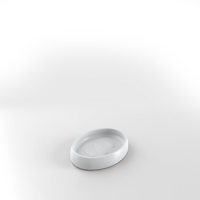 Porta Sapone da Appoggio Bianco in Porcellana Mod. Bird main product photo