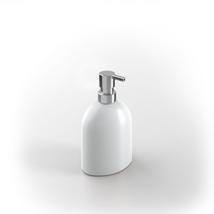 Dispenser Sapone da Appoggio Bianco in Porcellana Mod. Bird main product photo
