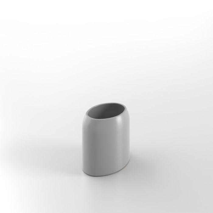 Porta Spazzolini da Appoggio Grigio Nebbia in Porcellana Mod. Bird main product photo
