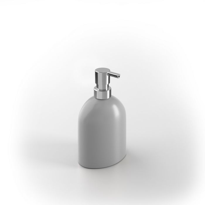 Dispenser Sapone da Appoggio Grigio Nebbia in Porcellana Mod. Bird main product photo