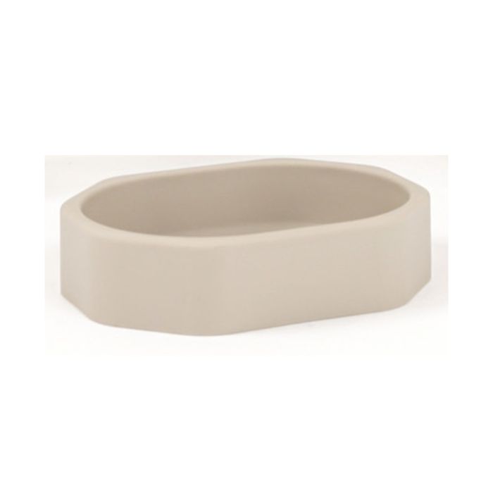 Porta Sapone da Appoggio Tortora Opaco in ABS Mod. Otto main product photo