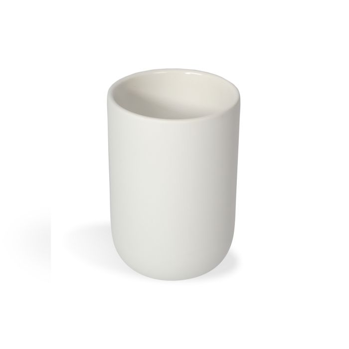 Porta Spazzolini da Appoggio Bianco Opaco in Ceramica Mod. Chloe main product photo