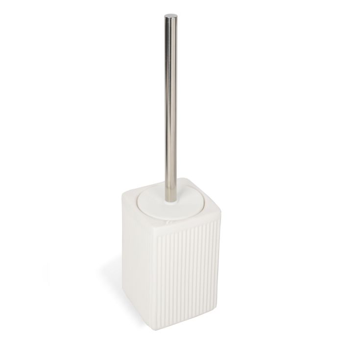 Porta Scopino da Appoggio Bianco in Ceramica Mod. Zoe main product photo