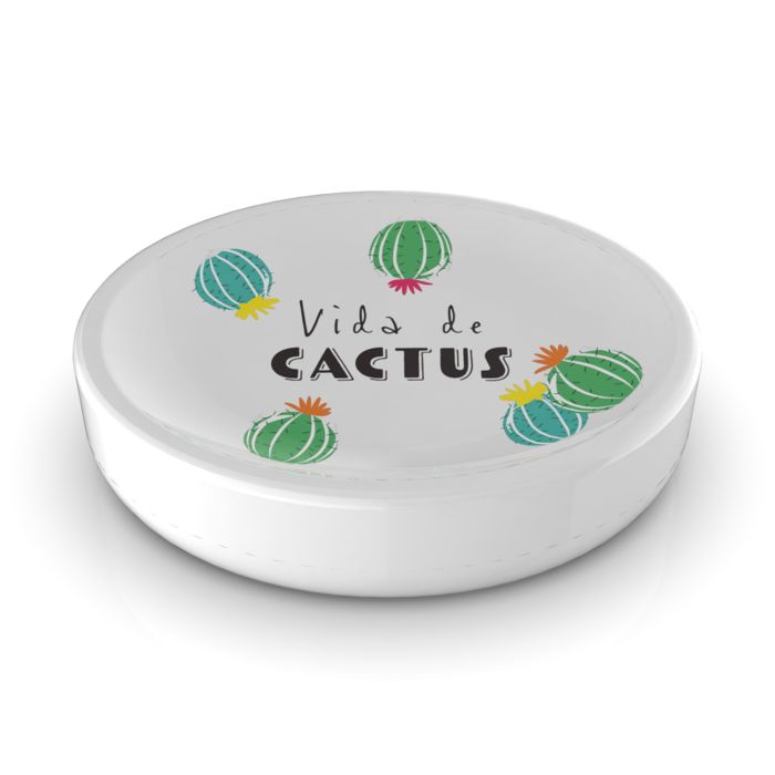 Porta Sapone da Appoggio Bianco in Ceramica Mod. Cactus main product photo