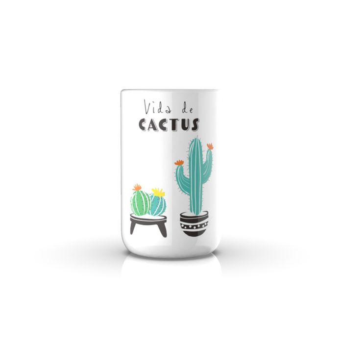 Porta Spazzolini da Appoggio Bianco in Ceramica Mod. Cactus main product photo