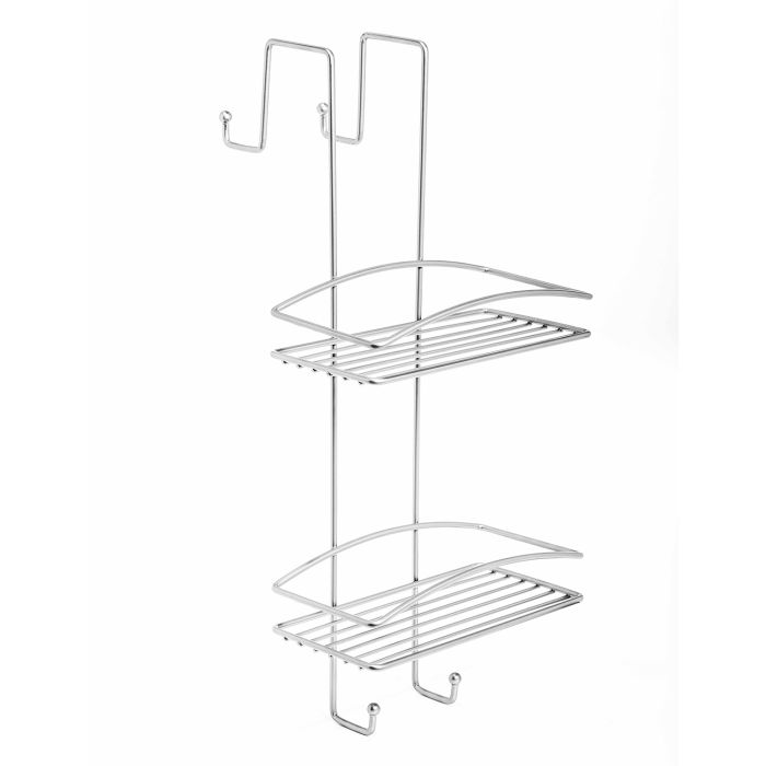 Cestello Doccia doppio Spider da Appendere Satinato in Acciaio con verniciatura epossidica e materiale termoplastico Mod. Shower Lock main product photo