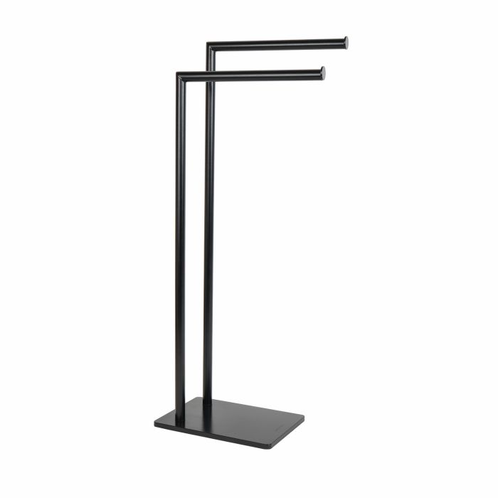 Piantana Porta Asciugamani Nero Opaco in Acciaio Verniciato Mod. Zero Black main product photo