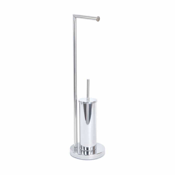 Piantana WC Porta Rotolo e Porta Scopino Lucido in Acciaio Inox Mod. Smart main product photo