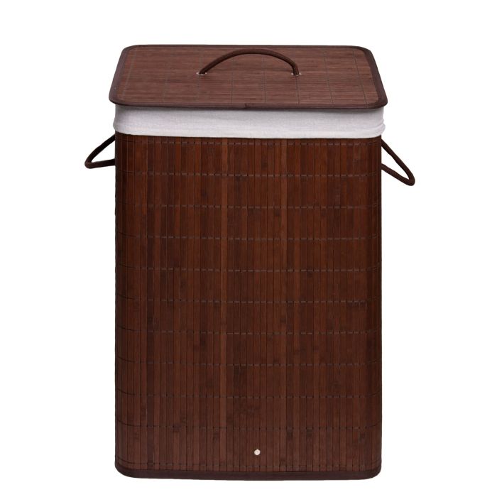 Cesta Portabiancheria rettangolare Marrone in Bambù e cotone Mod. Balù main product photo