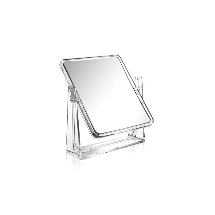 Specchio ingranditore Make Up Trasparente in Vetro e PMMA Mod. Table Container main product photo