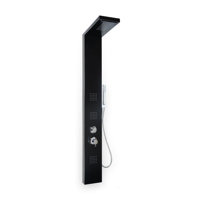 Colonna Doccia Idromassaggio Nero Opaco in Alluminio Verniciato Mod. Manhattan Black main product photo