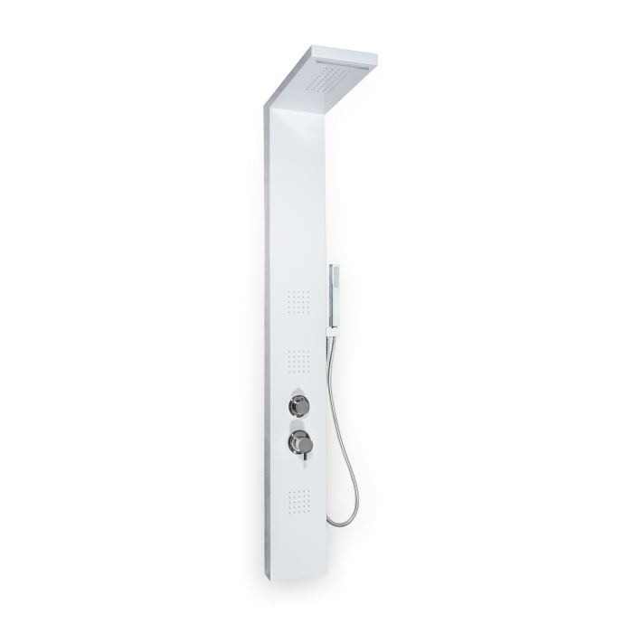 Colonna Doccia Idromassaggio Bianco Opaco in Alluminio Verniciato Mod. Manhattan White main product photo