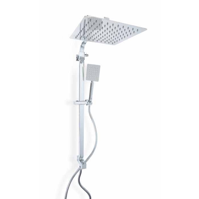 Saliscendi Doccia Quadrato Cromo in Acciaio Inox Aisi 304 Mod. Zeus main product photo