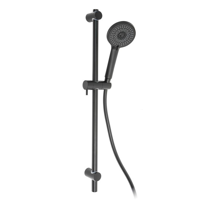 Barra Saliscendi Doccia Tondo Nero Opaco in Acciaio Verniciato e ABS Mod. Ermes main product photo