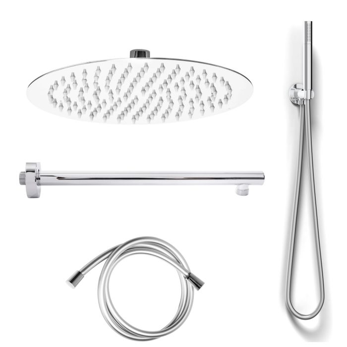 Kit Restyling Doccia Tondo 1 getto Cromo in Acciaio Inox 18/10 Aisi 304 Mod. Kit Slim Tondo main product photo