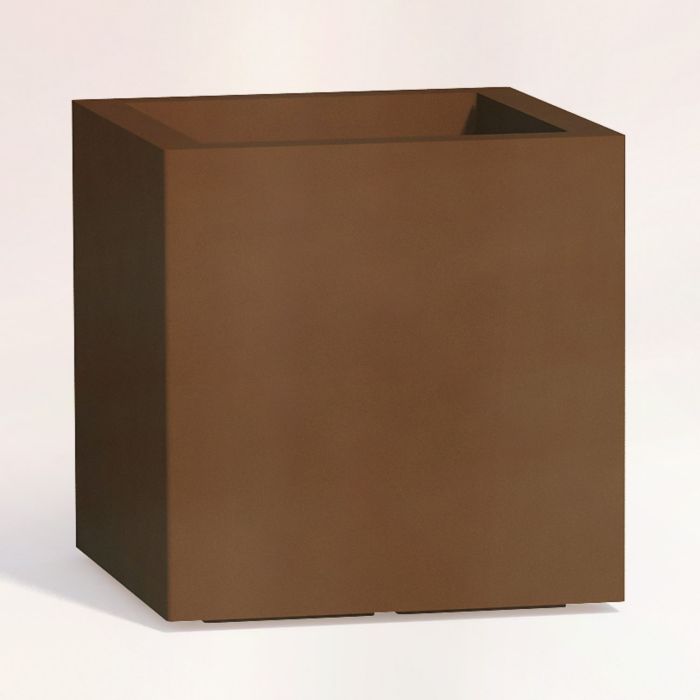 Vaso Cube In Resina Quadrato H40 Bronzo 40x40Cm mod. Cube Quadrato main product photo