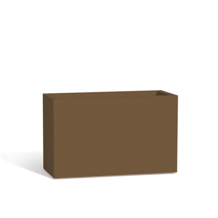 Vaso Fioriera Flowerpot In Resina Rettangolare 80x35 CM Bronzo main product photo