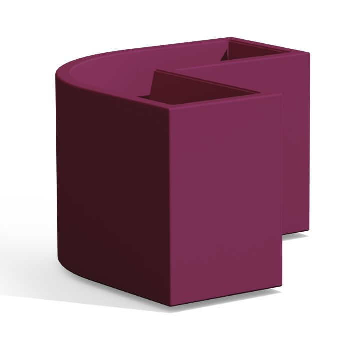 Vaso Fioriera In Resina Curvo Angolare H 50 Viola mod. Flowerpot Angolare main product photo
