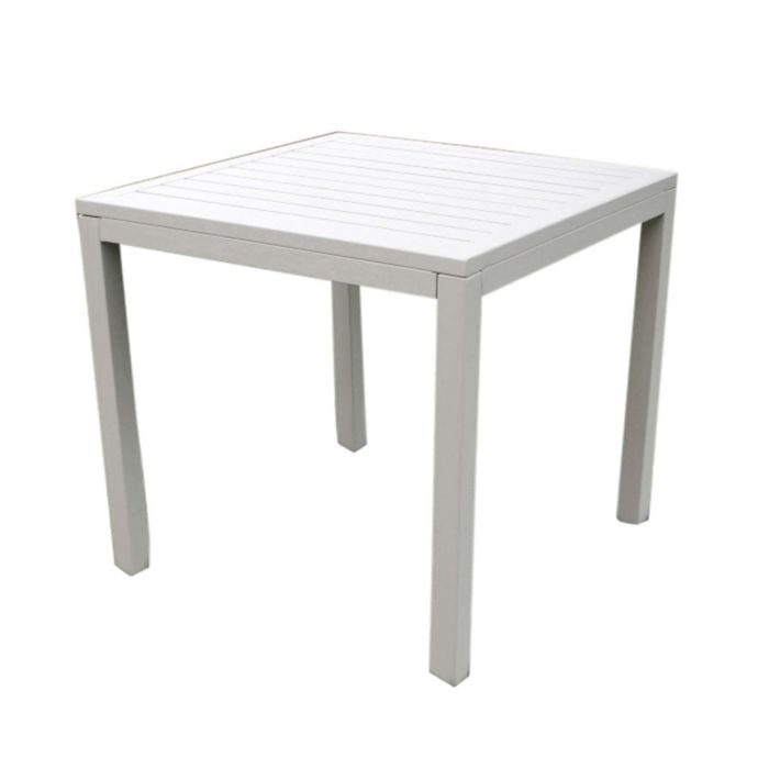 Tavolino in alluminio da giardino 80x80 tortora mod. Cuba main product photo