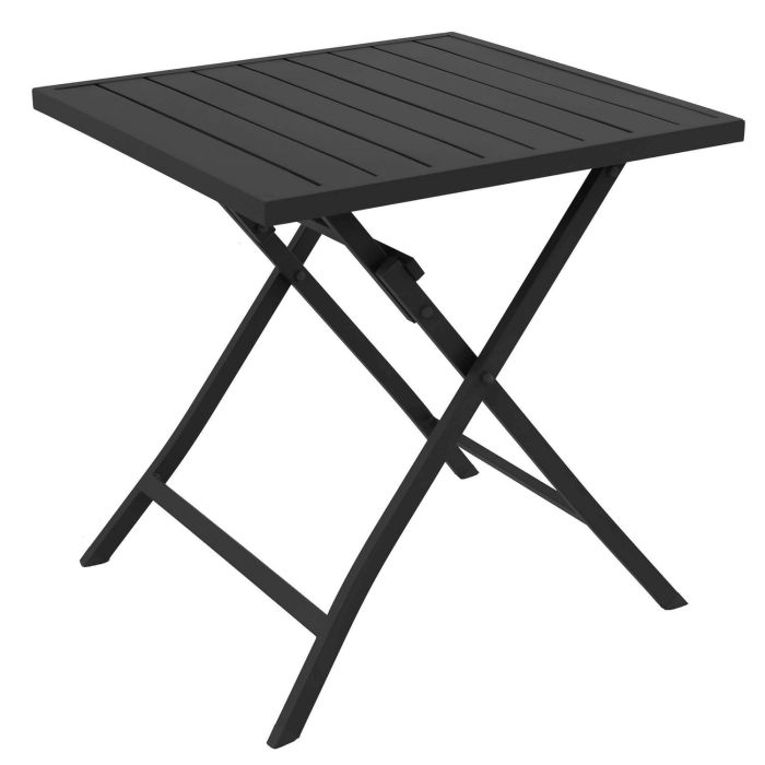 Tavolino pieghevole in alluminio 70x70x73h cm colore Antracite mod. Alabama main product photo