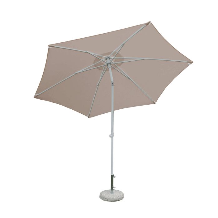 Ombrellone da giardino Ø 3 in alluminio con telo in poliestere Taupe palo Taupe antivento mod. Nice main product photo