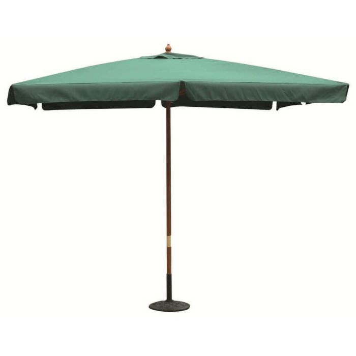 Ombrellone da giardino 3x4 con telo in poliestere Verde Scuro palo in Legno antivento mod. Fantasy main product photo