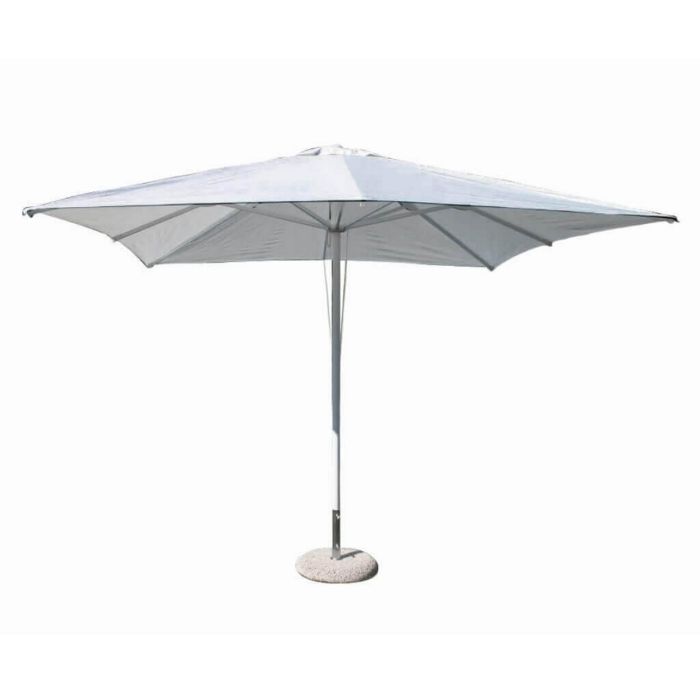 Ombrellone da giardino 3x4 con telo in poliestere Bianco palo Bianco antivento mod. Brian main product photo