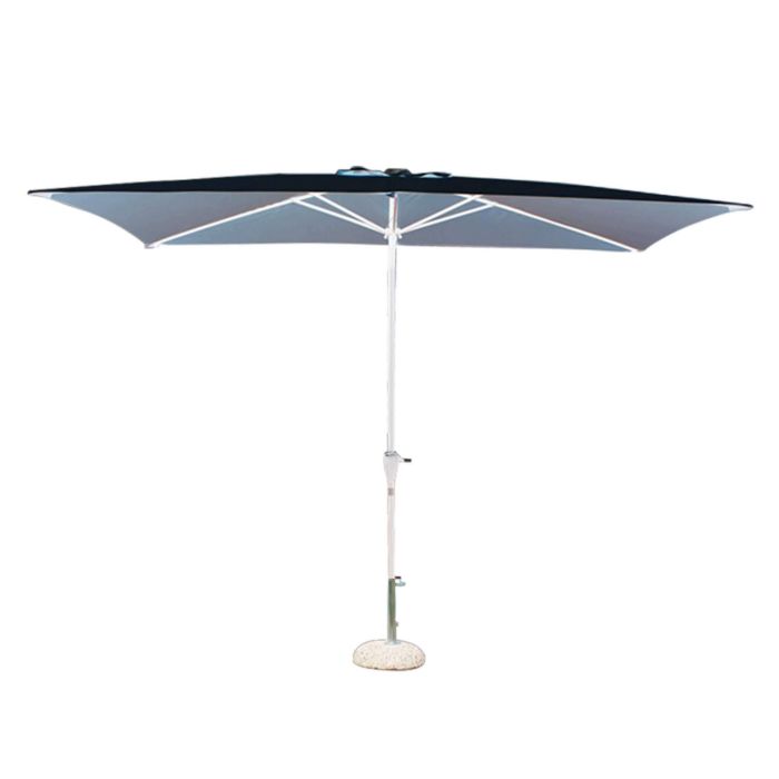 Ombrellone da giardino 2x3 con telo in poliestere Grigio palo Bianco antivento mod. Poly Eco main product photo