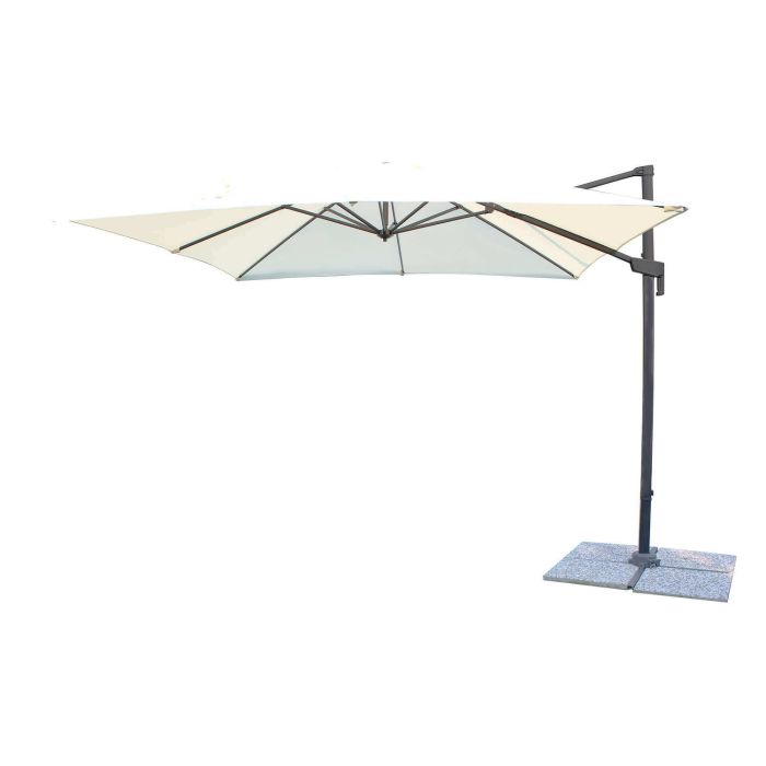 Ombrellone da giardino 2x3 con telo in poliestere Ecru palo Nero antivento mod. Newton main product photo