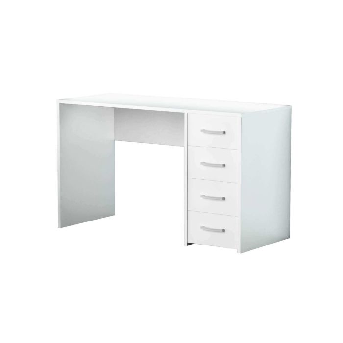 Scrivania porta PC con cassettiera di forma Rettangolare di colore Bianco mod. Topaz main product photo