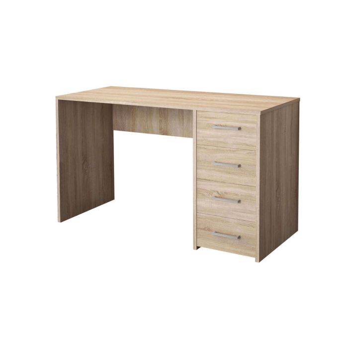 Scrivania porta PC con cassettiera di forma Rettangolare di colore Quercia chiaro mod. Topaz main product photo