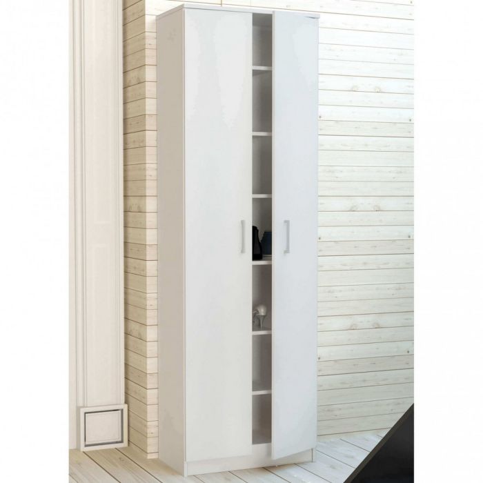 Armadio a 2 ante tuttoripiani di colore Bianco mod. Joseph main product photo