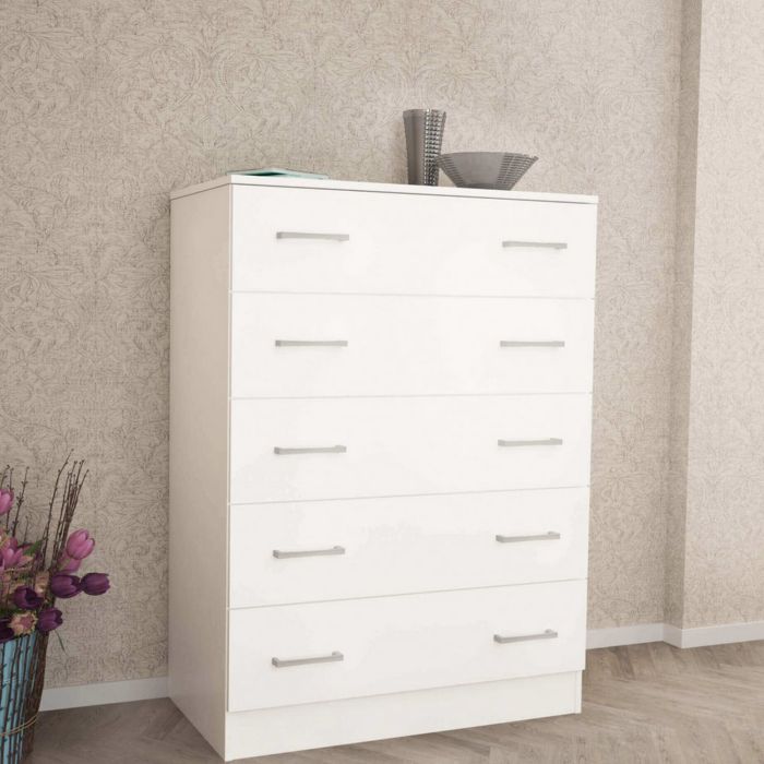 Cassettiera a cassetti 80x45x109h cm di colore Bianco mod. Island main product photo
