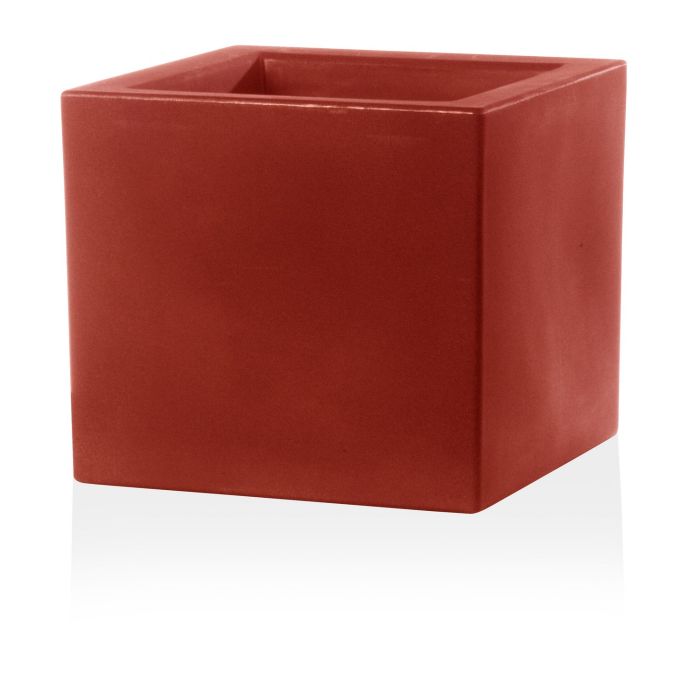 Vaso Quadrato colore Rosso Cardinale 40x40 CM H 40 mod. Schio Cubo main product photo