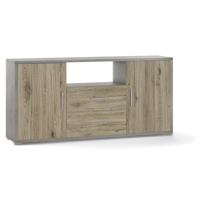 Mobile 2 ante 2 cassetti h 84 cm colore Rovere Naturale main product photo