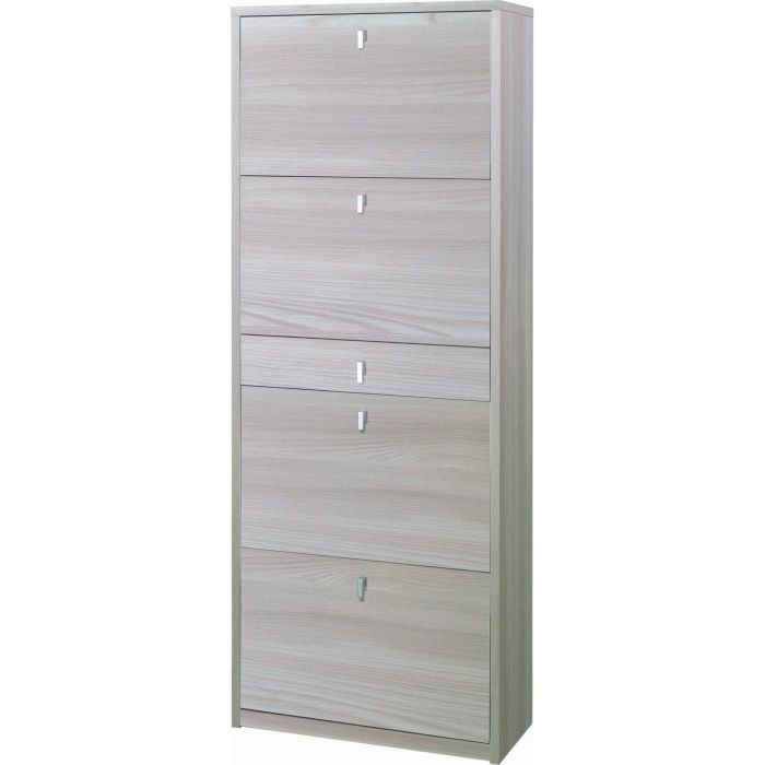 Scarpiera 4 ante e 1 cassetto 20 posti h 164 cm colore Olmo Chiaro main product photo