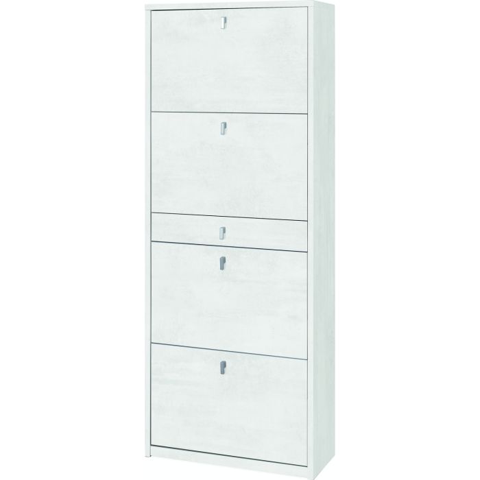 Scarpiera 4 ante e 1 cassetto 20 posti h 164 cm colore Ossido Bianco main product photo