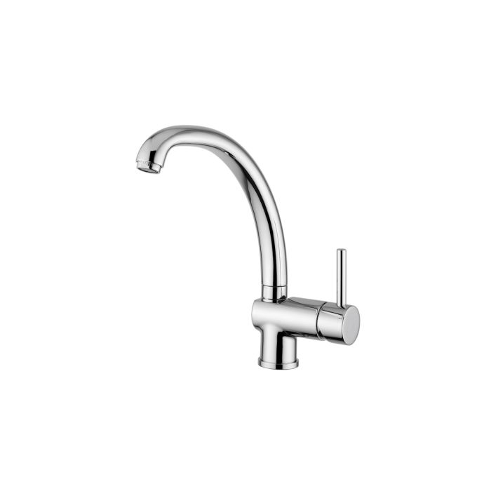 Miscelatore lavello cucina con bocca girevole cromato mod. Industriale main product photo