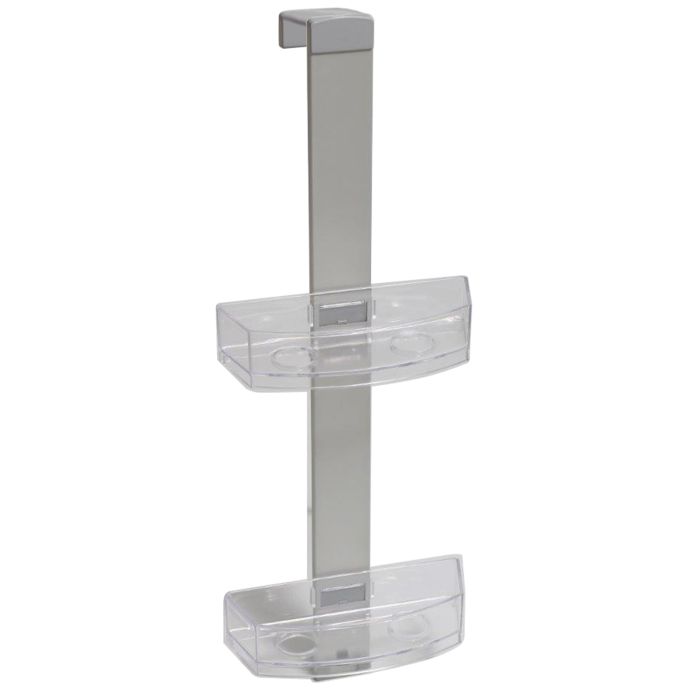 Portaoggetti doppio alluminio doccia o parete mod. Clear main product photo