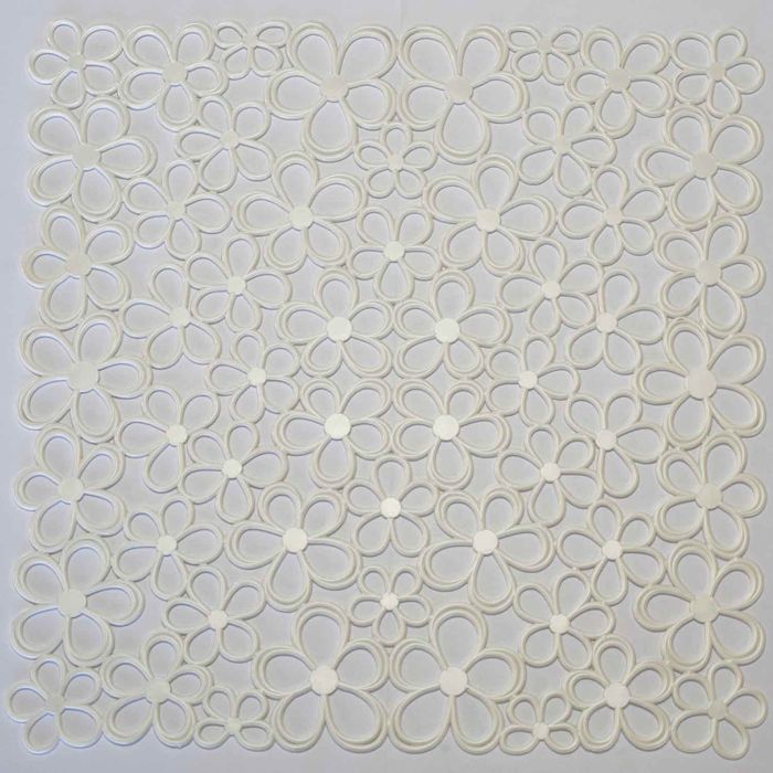 Tappetino lavello bianco quadrato 32x32 CM mod. Daisy main product photo