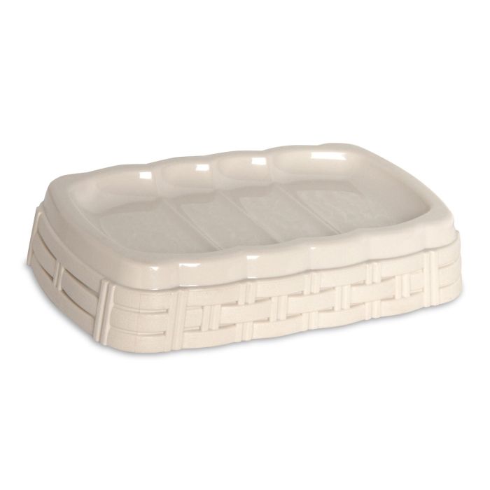 Porta Sapone da appoggio crema mod. Rattan main product photo