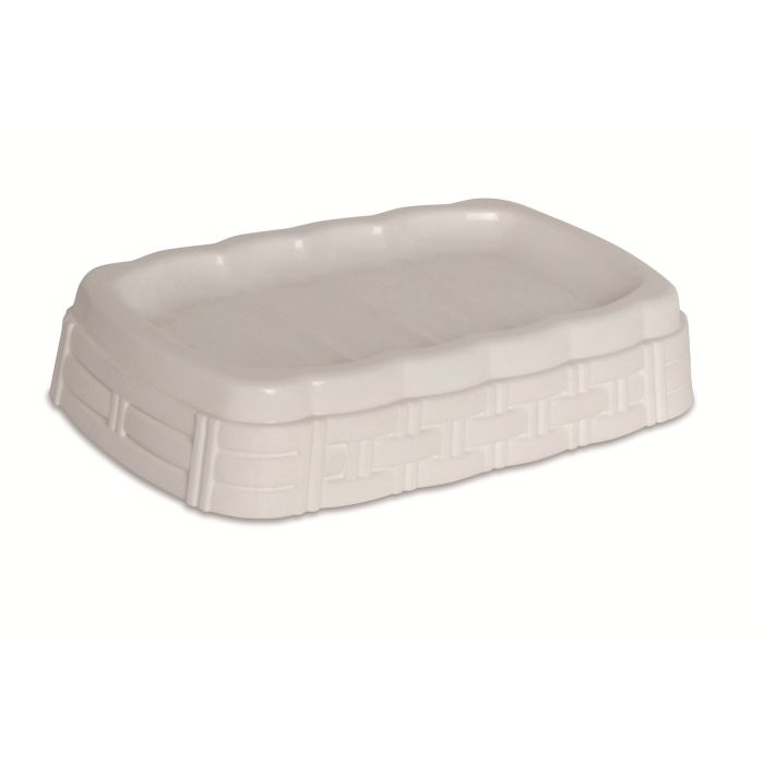 Porta Sapone da appoggio bianco mod. Rattan main product photo