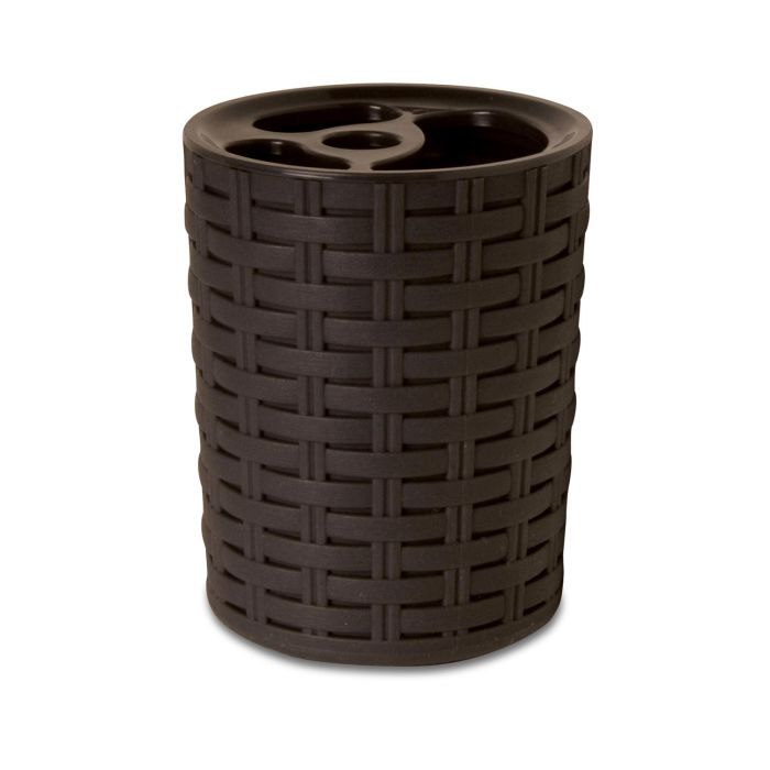 Porta Spazzolini da appoggio wengè mod. Rattan main product photo
