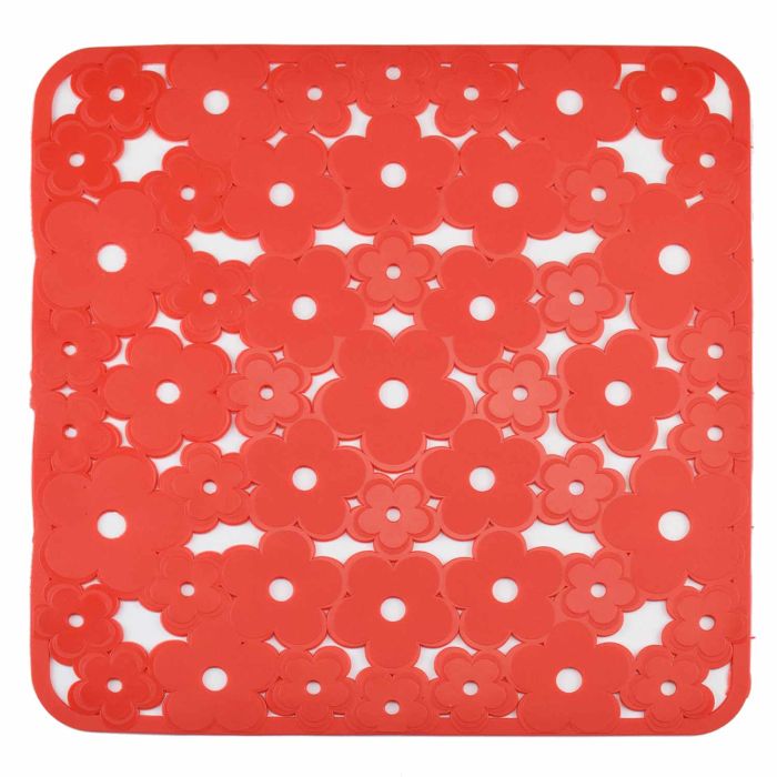 Tappetino lavello rosso quadrato 32x32 CM mod. Primula main product photo
