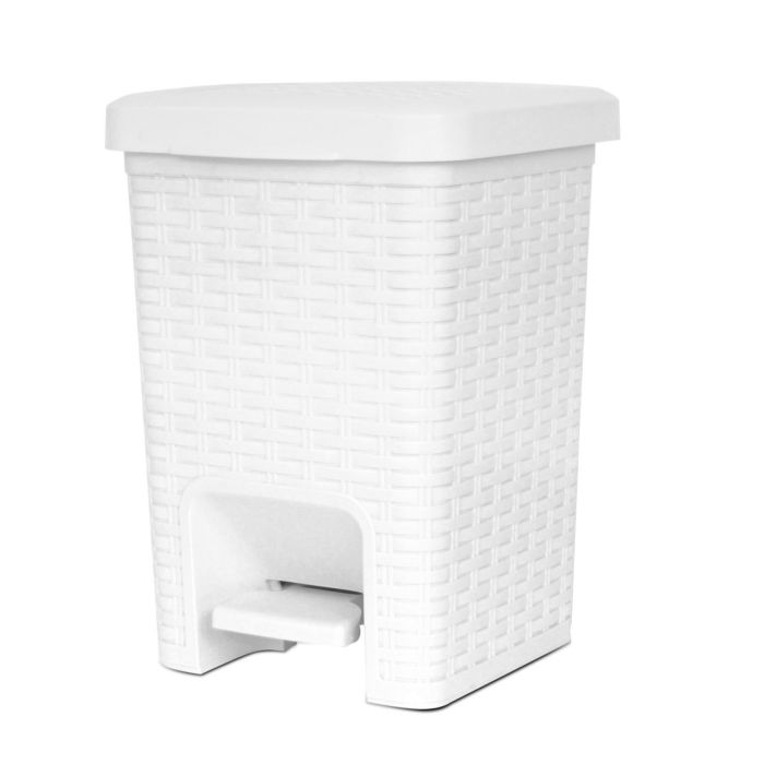 Cestino pattumiera 6 Lt bianco multiuso mod. Rattan main product photo